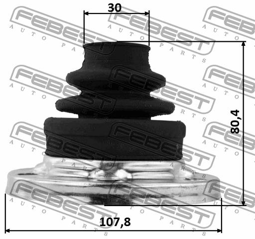 Gimbal shaft boot Febest 1615-G463SA
