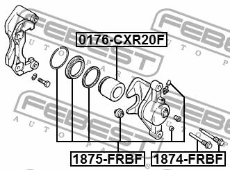 Repair Kit, brake caliper Febest 1875-FRBF