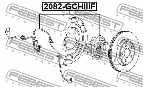 Wheel hub front Febest 2082-GCHIIIF