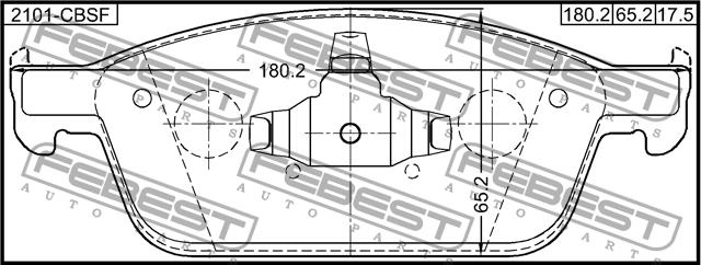Febest 2101-CBSF Brake Pad Set, disc brake 2101CBSF