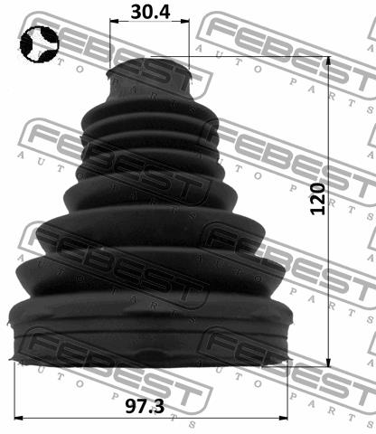 CV joint boot inner Febest 2115-TT9DT