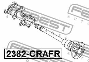 Rear wheel hub Febest 2382-CRAFR