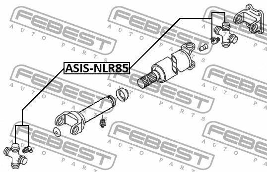 Joint, propeller shaft Febest ASIS-NLR85