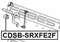 Front anti roll bar bush Febest CDSB-SRXFE2F