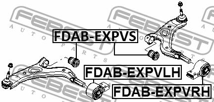 Febest Silent block front lever front – price 41 PLN