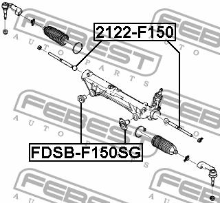 Steering rack bush Febest FDSB-F150SG