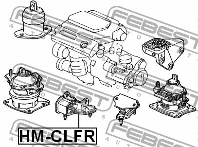 Gearbox mount Febest HM-CLFR