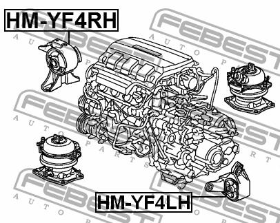 Engine mount right Febest HM-YF4RH