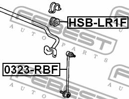 Front stabilizer bush Febest HSB-LR1F