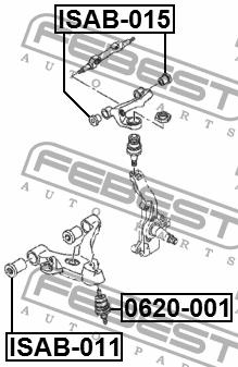 Silent block front upper arm Febest ISAB-015