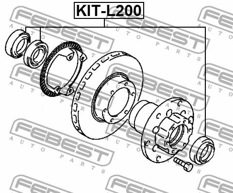 Front Wheel Bearing Kit Febest KIT-L200