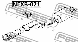 Exhaust mounting bracket Febest NEXB-021