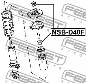 Shock absorber bushing Febest NSB-D40F
