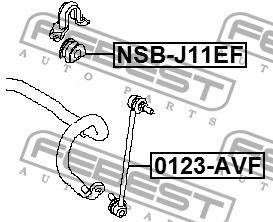 Front stabilizer bush Febest NSB-J11EF