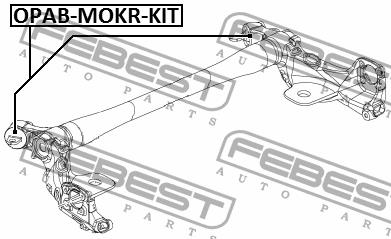 Silent block beam rear kit Febest OPAB-MOKR-KIT