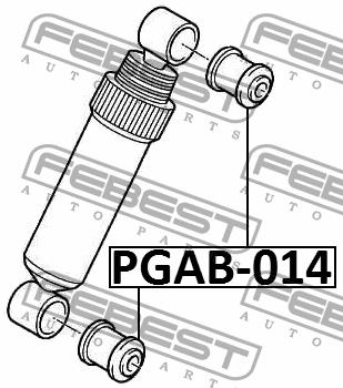 Silent block rear shock absorber Febest PGAB-014