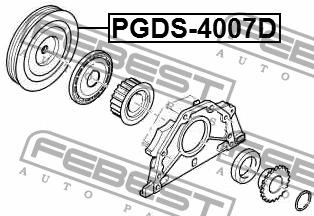 Pulley crankshaft Febest PGDS-4007D