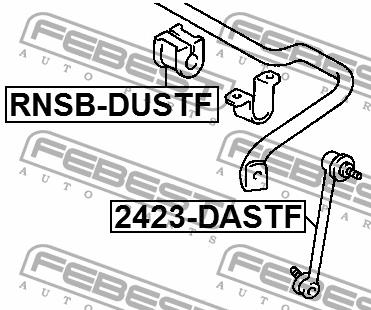 Front stabilizer bush Febest RNSB-DUSTF