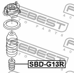 Rear shock absorber bump Febest SBD-G13R