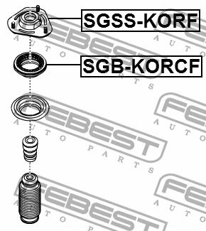 Shock absorber bearing Febest SGB-KORCF