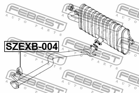 Exhaust mounting bracket Febest SZEXB-004