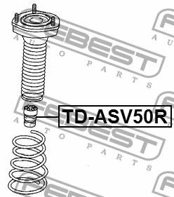 Rear shock absorber bump Febest TD-ASV50R