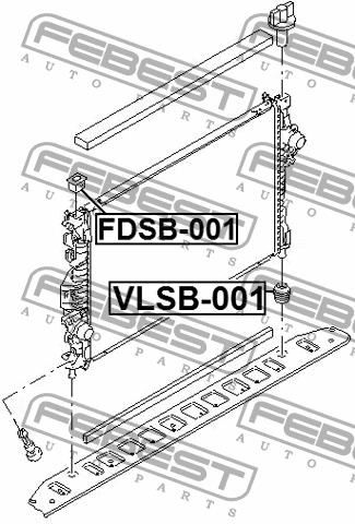 Radiator hub Febest VLSB-001