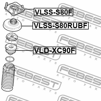 Front Shock Absorber Support Febest VLSS-S80F