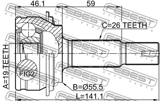 Buy Febest 0110KSP90Z19 – good price at EXIST.AE!