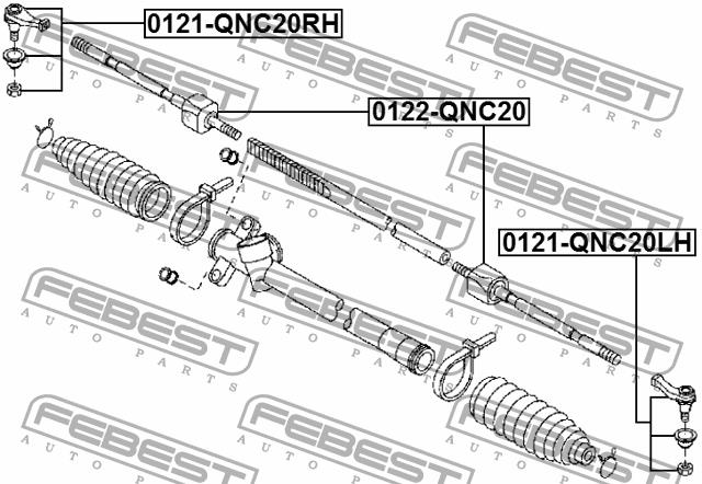 Febest Right tie rod end – price [object Object] PLN
