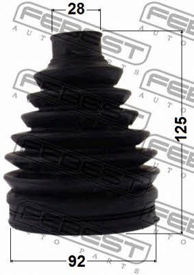 CV joint boot outer Febest 0317P-RB