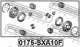 Repair Kit, brake caliper Febest 0175-SXA10F