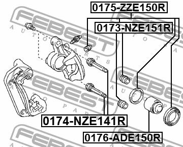 Febest Rear brake caliper piston – price 83 PLN