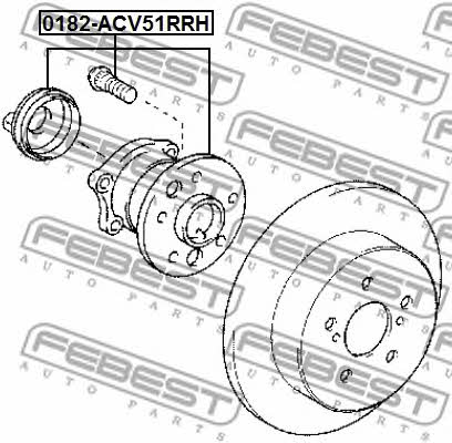 Febest Wheel hub, rear right – price [object Object] PLN