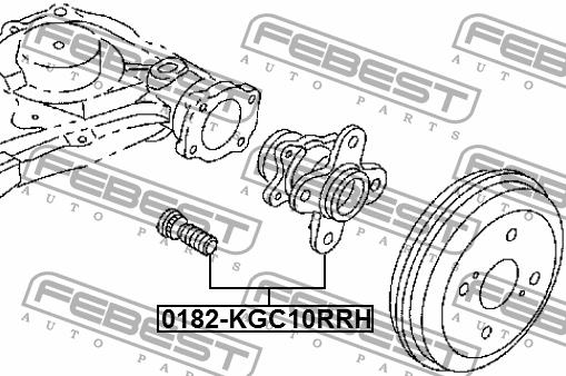 Febest Wheel hub with rear bearing – price 310 PLN