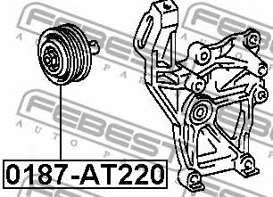 Drive belt tensioner pulley Febest 0187-AT220