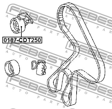 Febest Tensioner pulley, timing belt – price 78 PLN