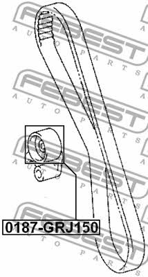 Tensioner pulley, timing belt Febest 0187-GRJ150