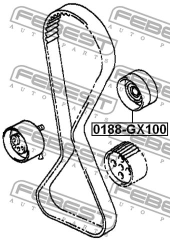 Febest Tensioner pulley, timing belt – price 53 PLN