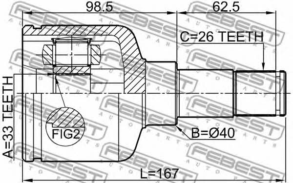 CV joint Febest 2111-GEMTLH