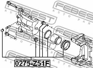 Repair Kit, brake caliper Febest 0275-Z51F