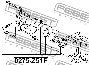 Repair Kit, brake caliper Febest 0275-Z51F