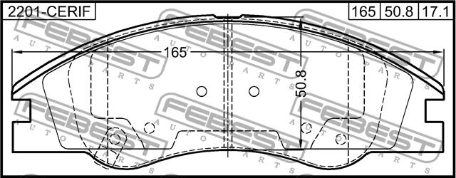 Febest 2201-CERIF Brake Pad Set, disc brake 2201CERIF