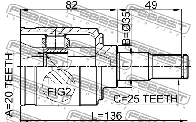 Febest CV joint – price 175 PLN