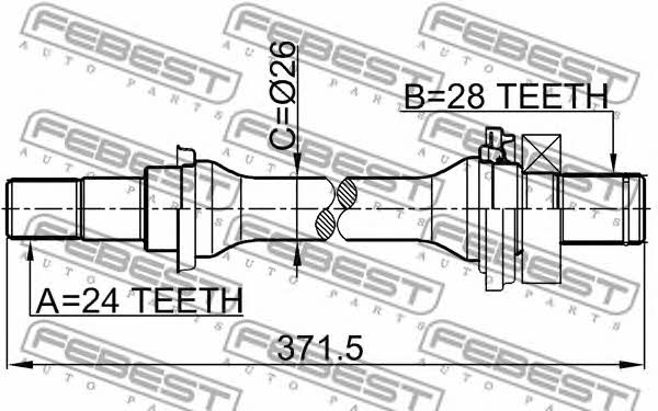 Febest Right axle shaft – price [object Object] PLN