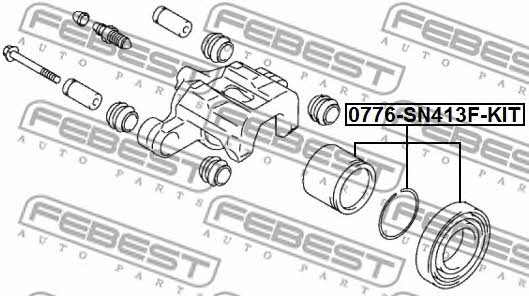 Febest Front brake caliper piston – price 54 PLN