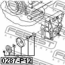 DRIVE BELT IDLER Febest 0287-P12