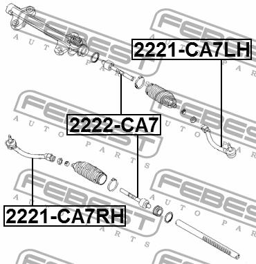 Febest Right tie rod end – price [object Object] PLN