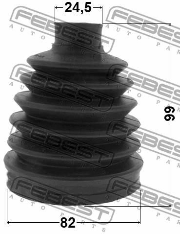 CV joint boot outer Febest 0217P-G15RA