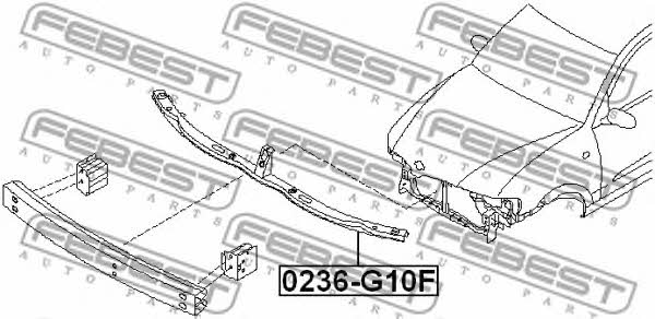 Support, bumper Febest 0236-G10F